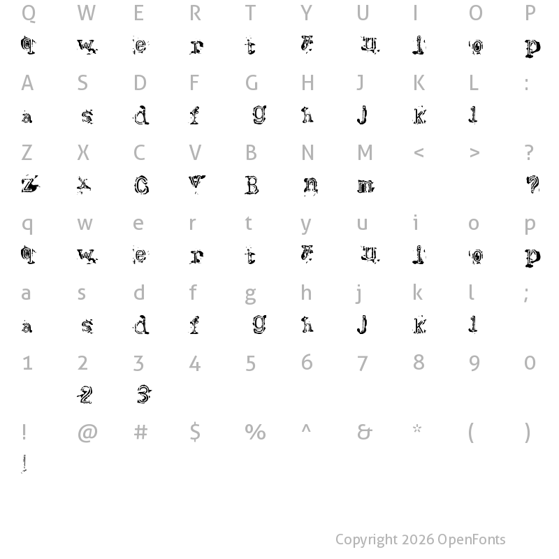 Character Map of Bracille Regular
