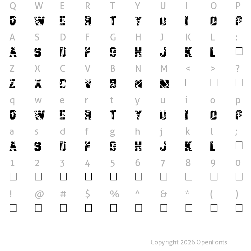 Character Map of Brad Normal