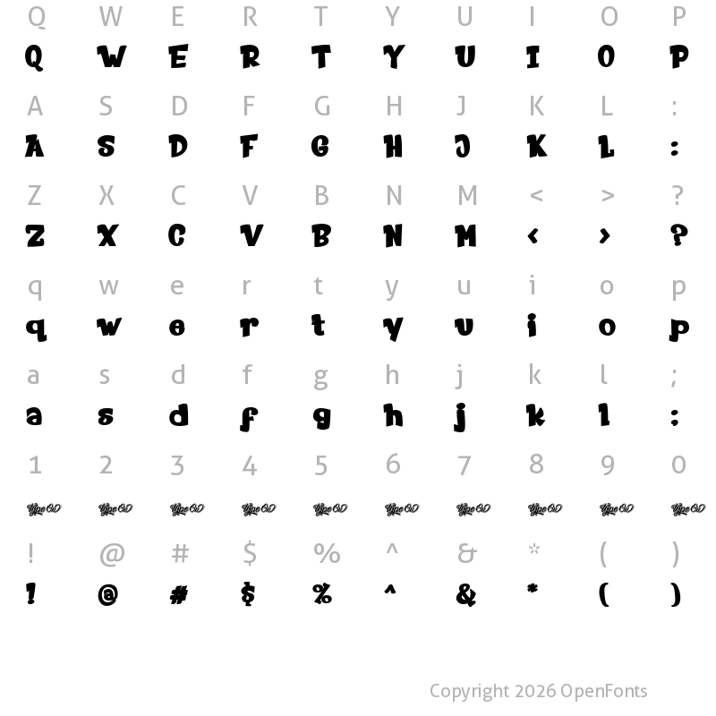 Character Map of Brakes Regular