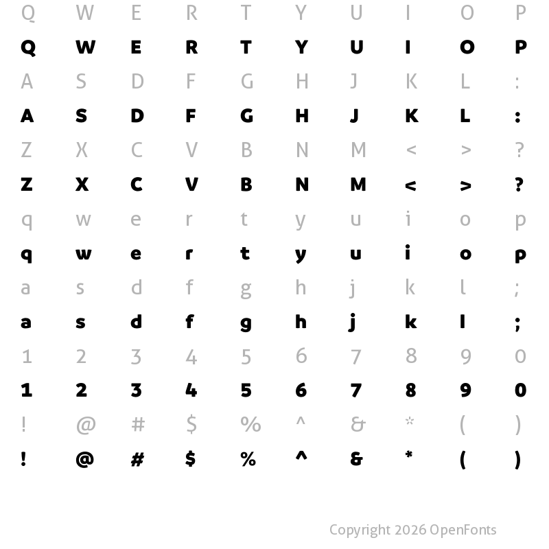 Character Map of Branding Black