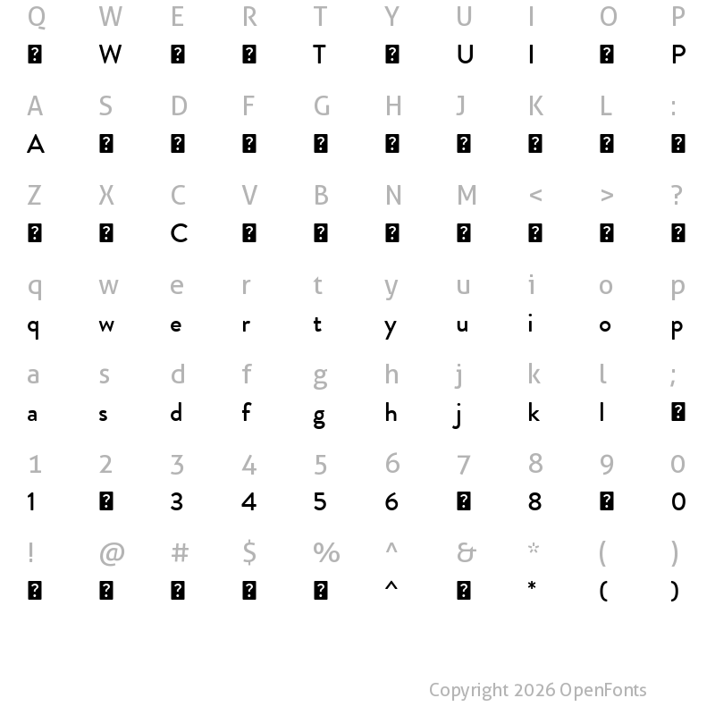 Character Map of BrandonGrotesqueWeb-Medium ?