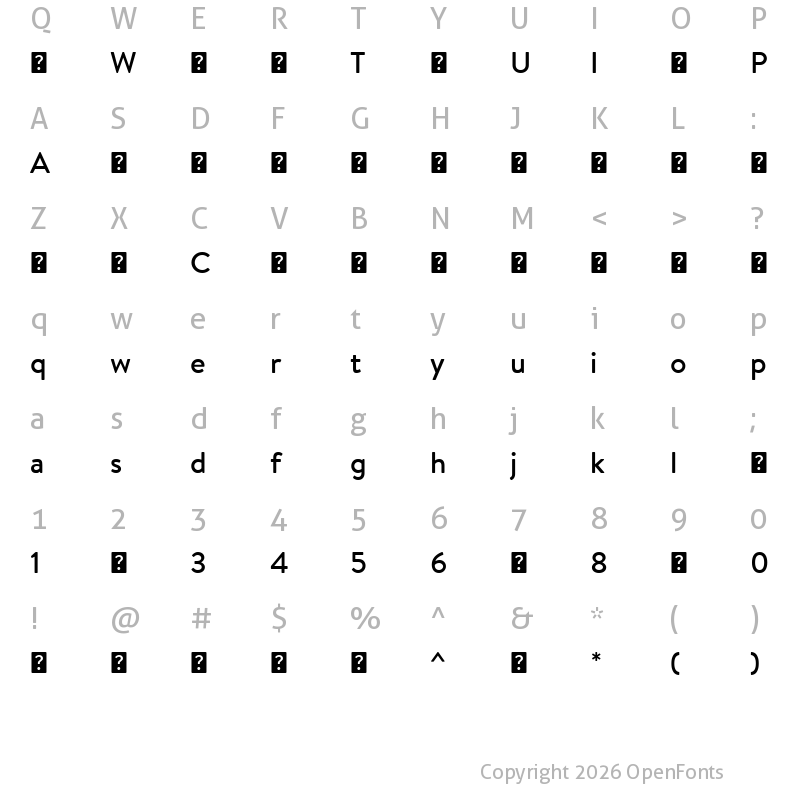 Character Map of BrandonTextWeb-Medium ?
