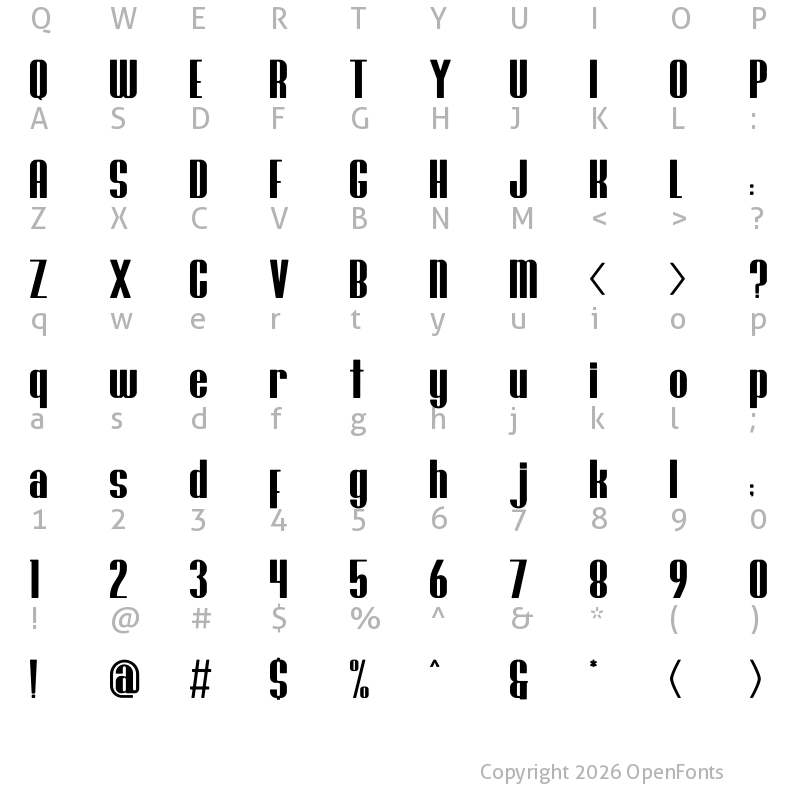 Character Map of Brasham Rounded