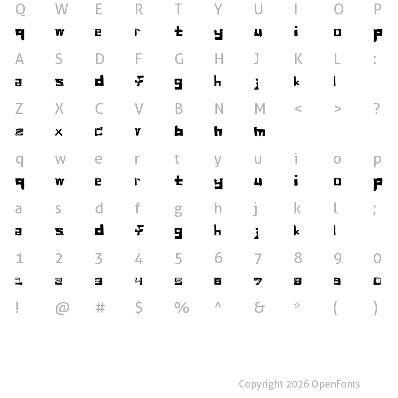 Character Map of bread bread