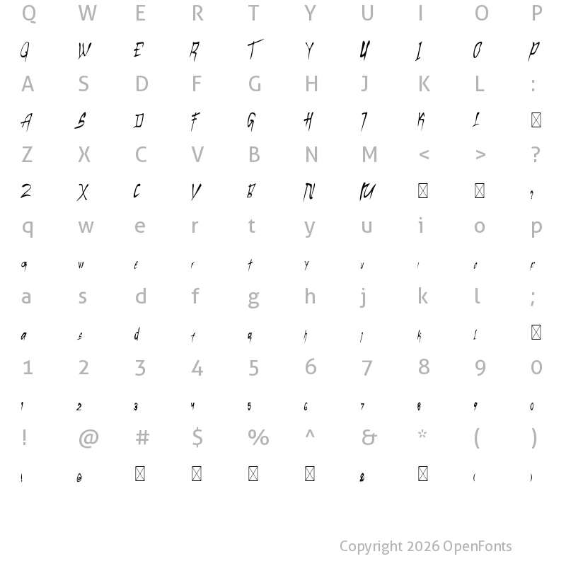 Character Map of Bregudul Regular