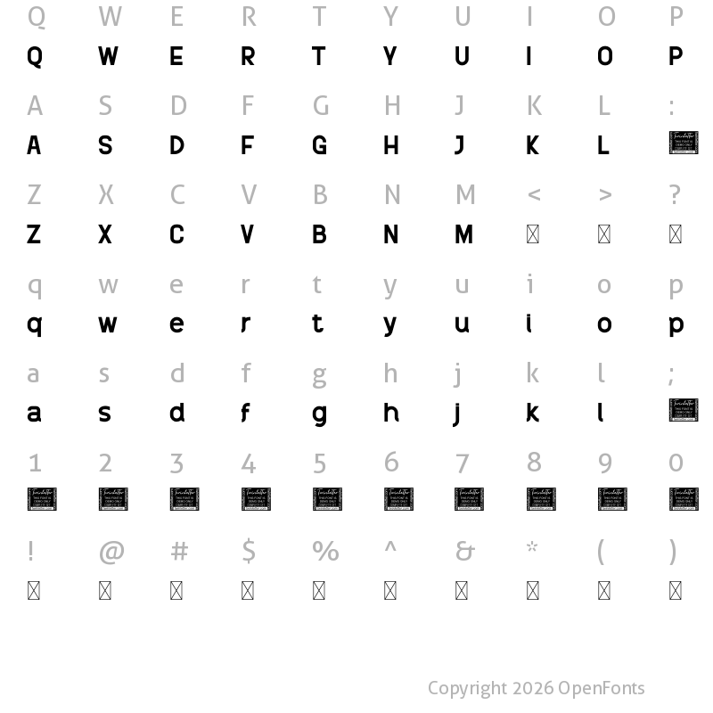 Character Map of Brifa Personal
