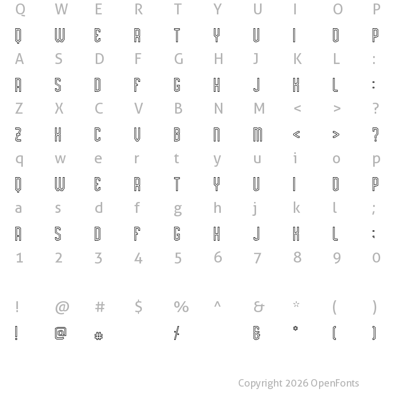 Character Map of Brightland Demo Line