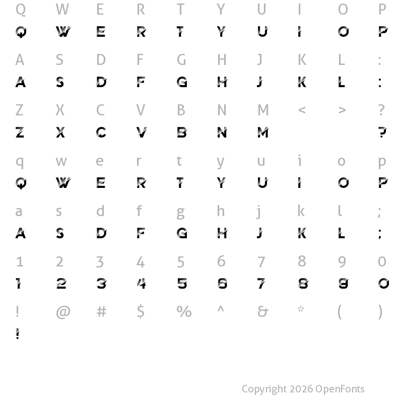 Character Map of Brightness Regular