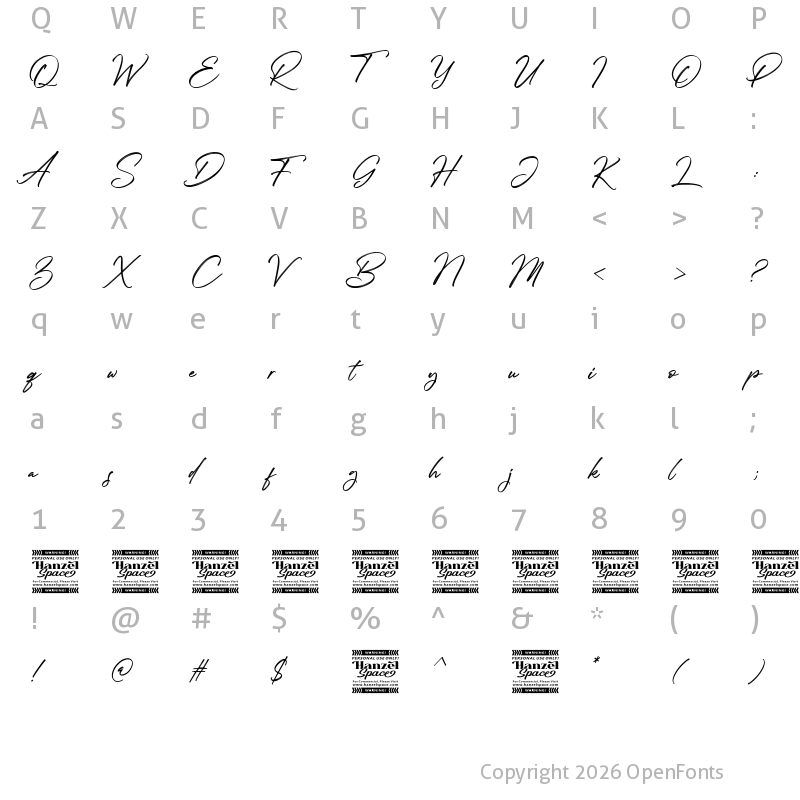 Character Map of Bringlandes Regular