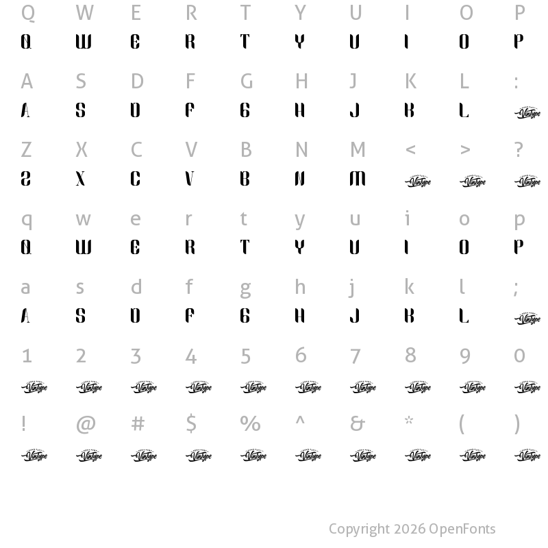 Character Map of Brisant Demo Regular