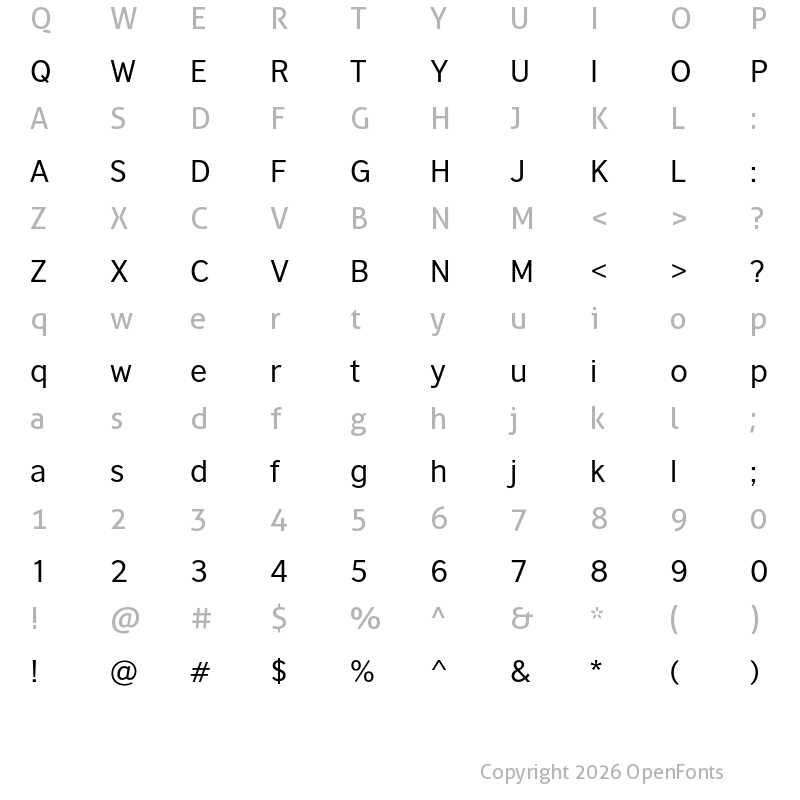 Character Map of British Council Sans Regular