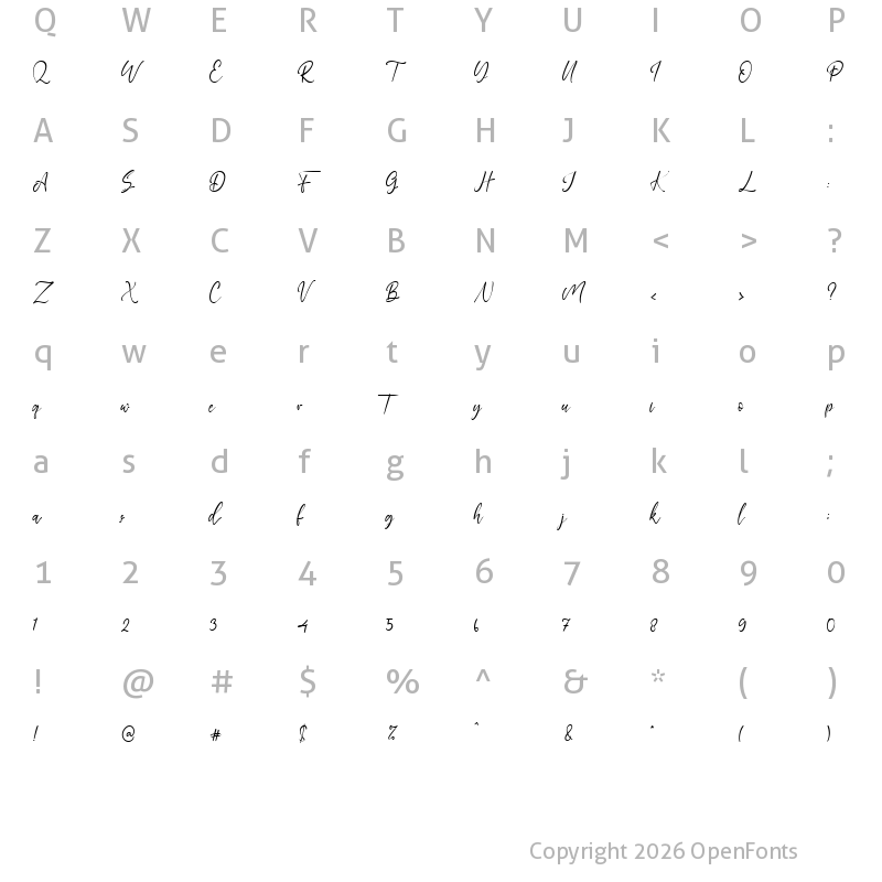 Character Map of Brittany Coast Regular