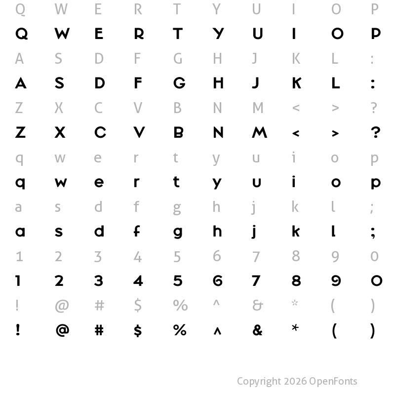 Character Map of Broadacre Medium 1
