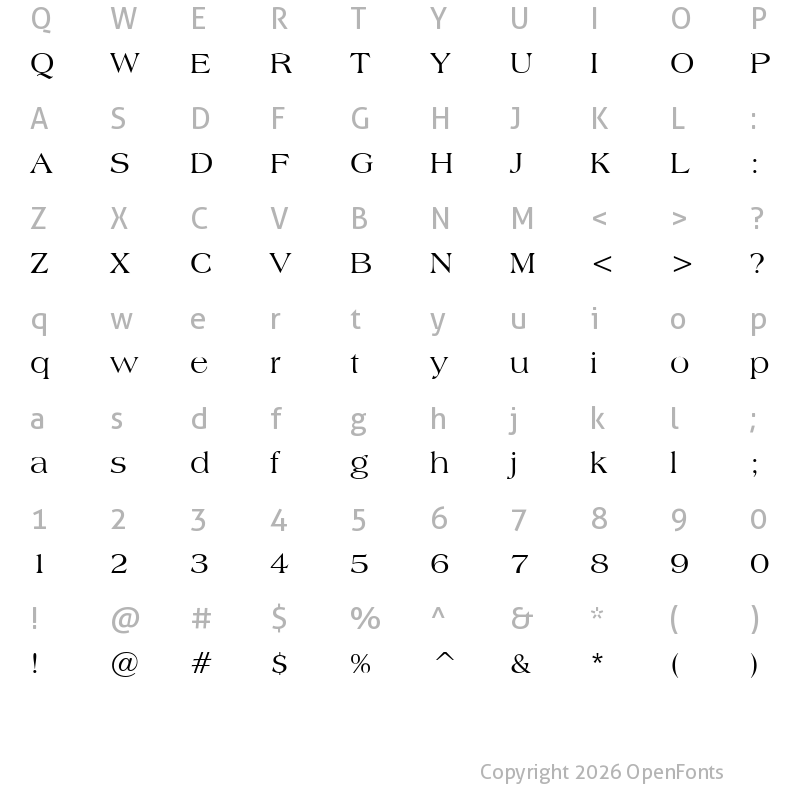 Character Map of Broadsheet LDO Regular