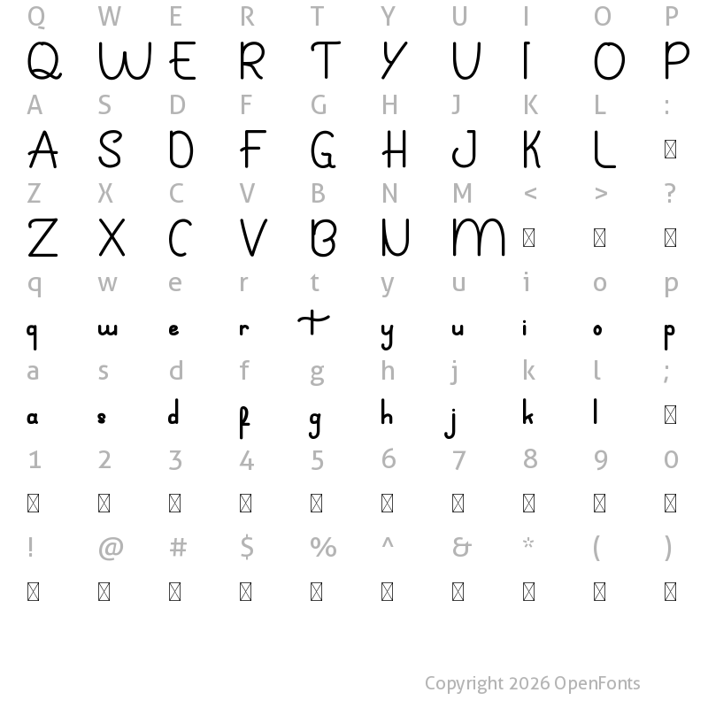Character Map of Brondown V Demo Regular