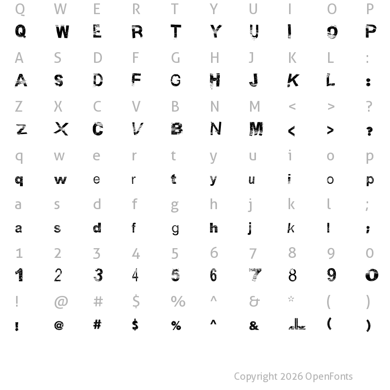 Character Map of BSB DF 50 Regular