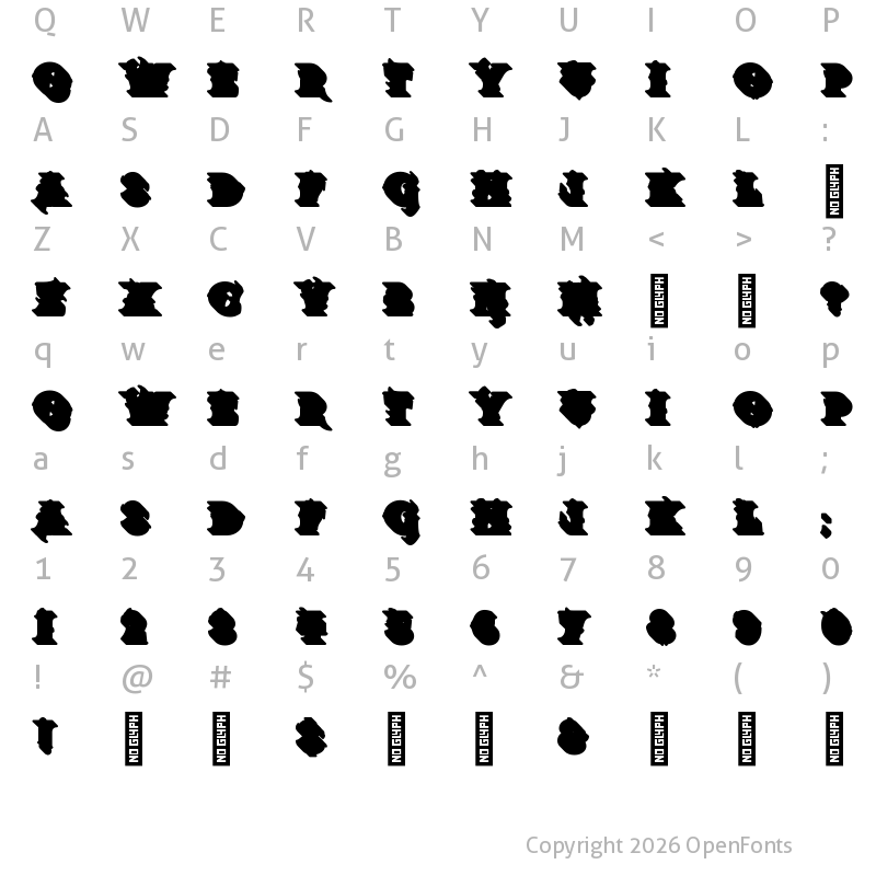 Character Map of BTX-Chaos-Made-Shadow Regular
