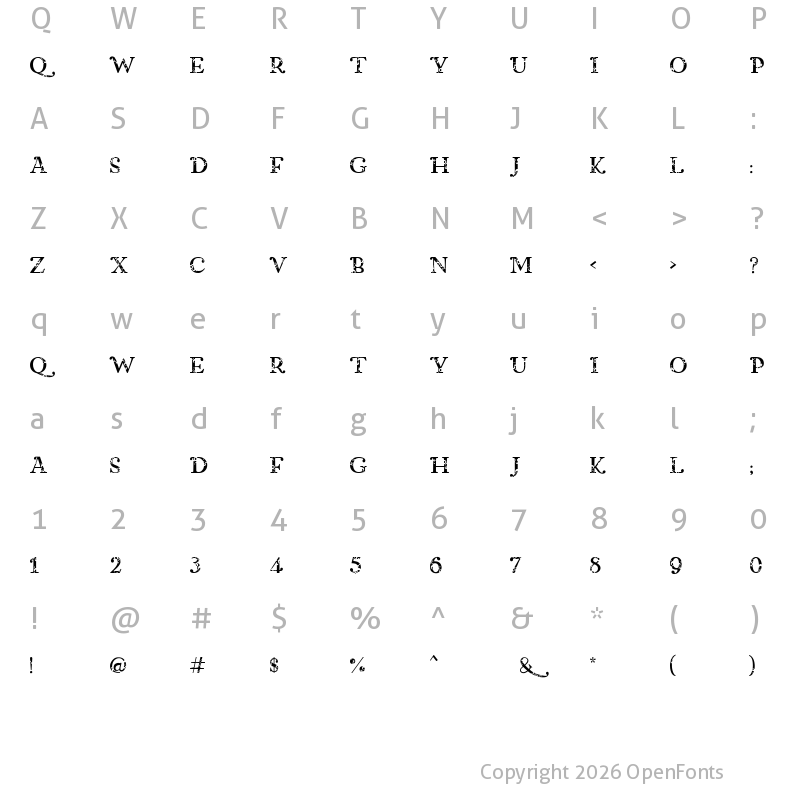 Character Map of Bubble Beads SemiBold