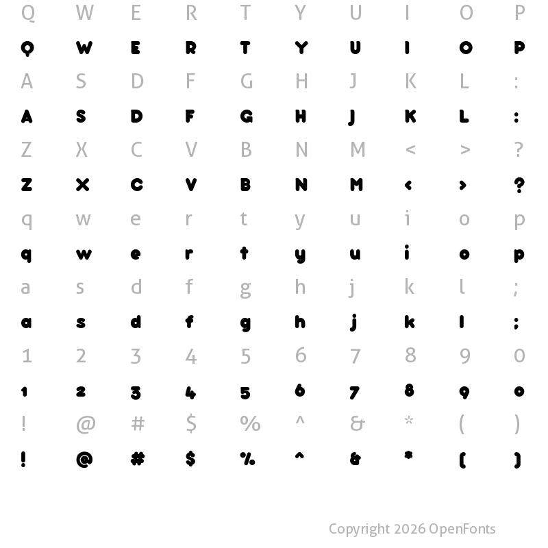 Character Map of bubbleboddy Fat