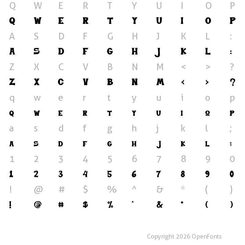 Character Map of BUDDY HOLLY Regular