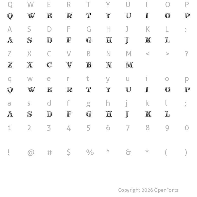 Character Map of Bull Regular