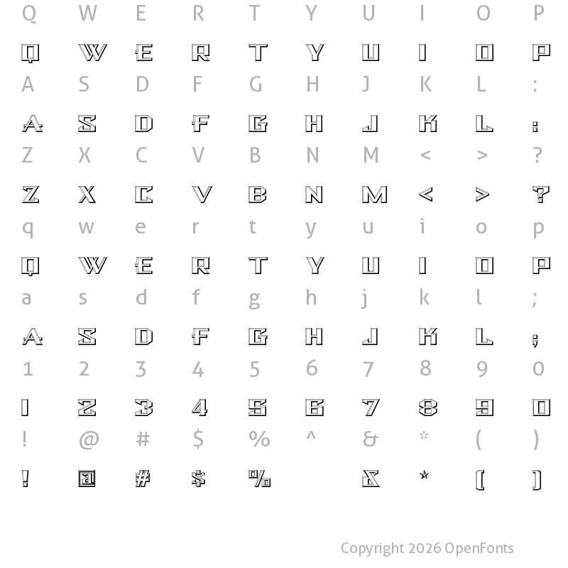 Character Map of Bulwark NF Regular