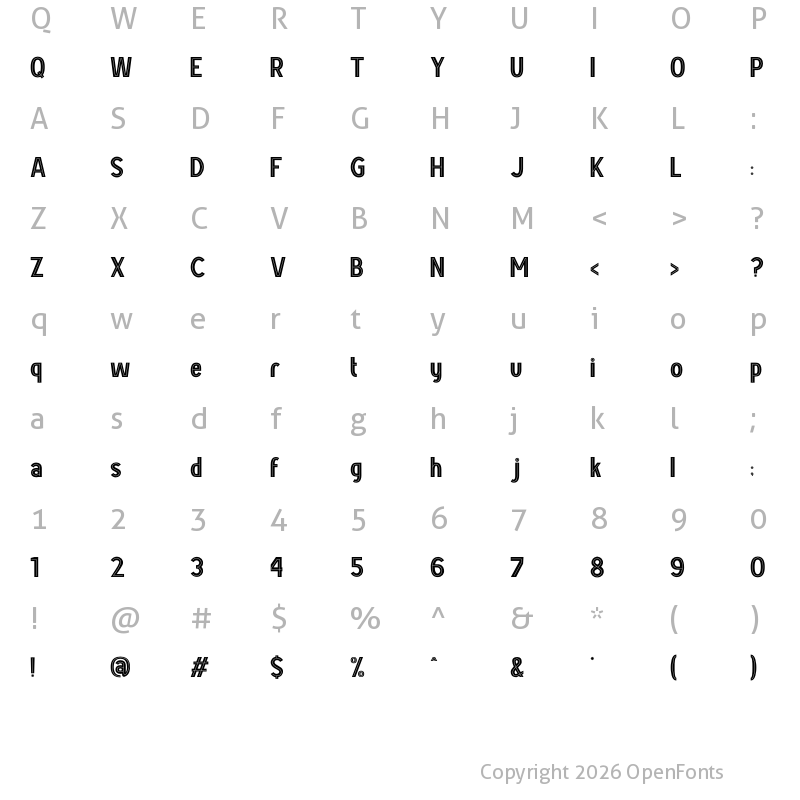 Character Map of Burgs Inline