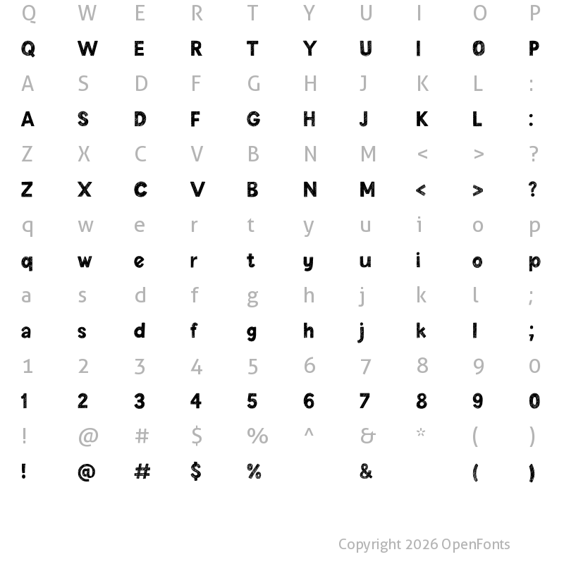 Character Map of Butter Cookie Sans Regular