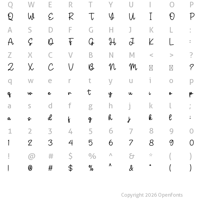 Character Map of Butter Garlic Regular