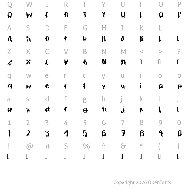 Character Map of Butter Regular