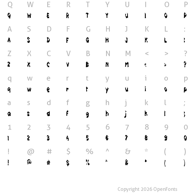 Character Map of c Cherry Tale Regular