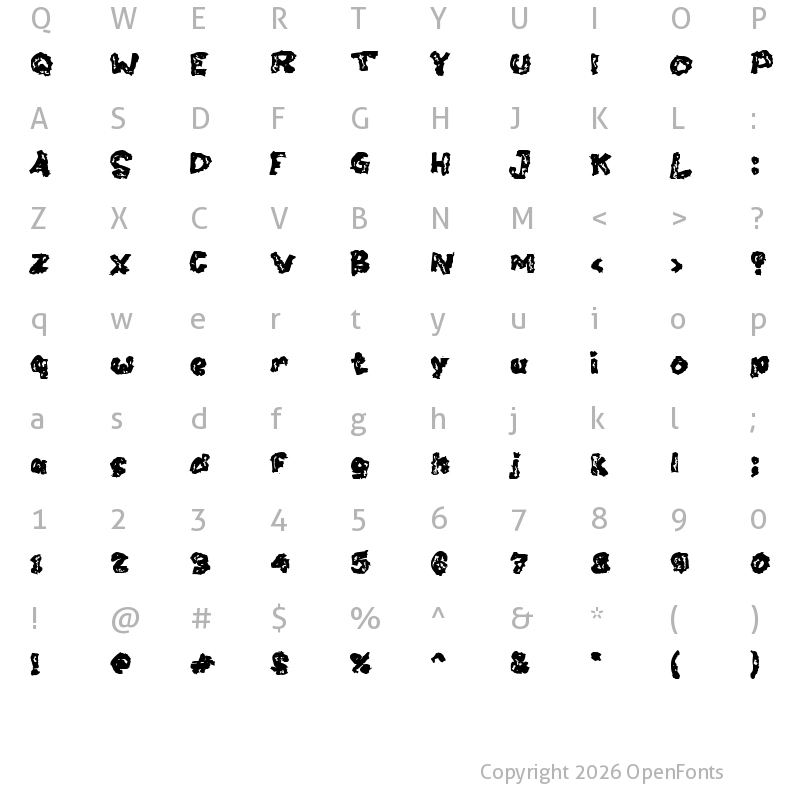 Character Map of c Chorva Regular