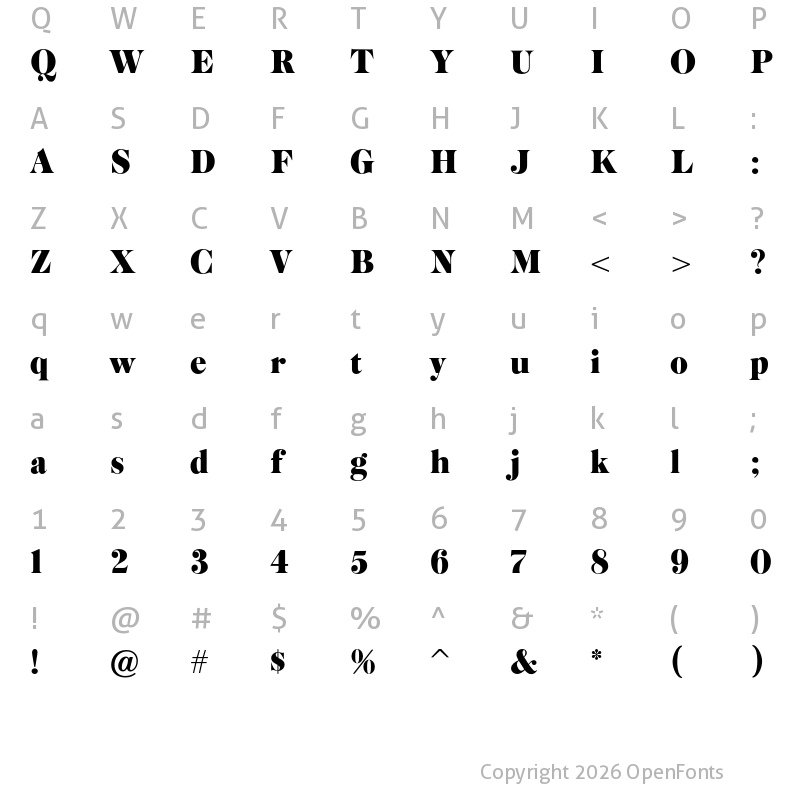 Character Map of CabernetJFPro Regular