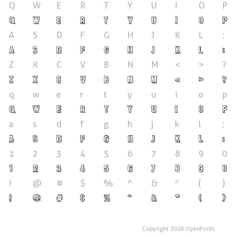Character Map of Cactus Tequila Regular