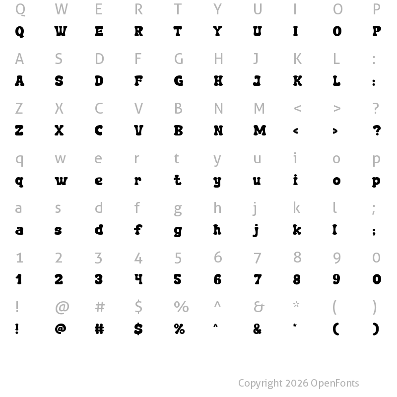 Character Map of Cactus-Town Regular
