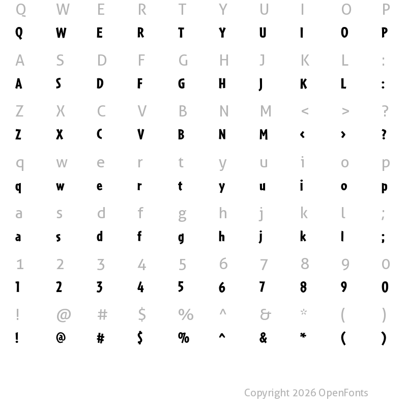 Character Map of Cafeteria Black