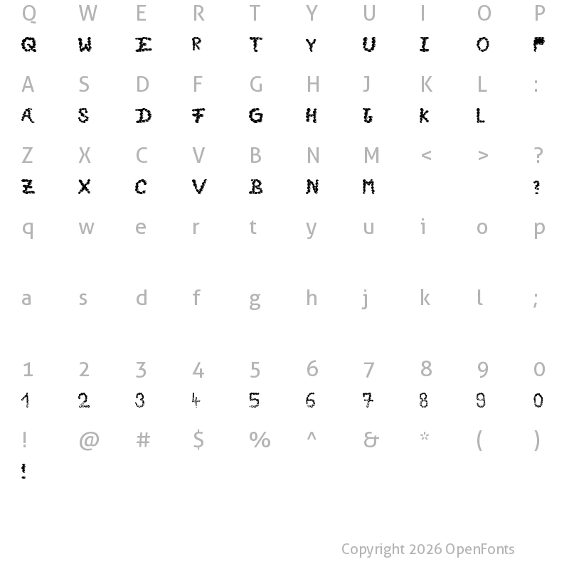 Character Map of CafeTime Regular