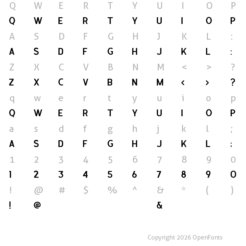 Character Map of Calasans DEMO Regular