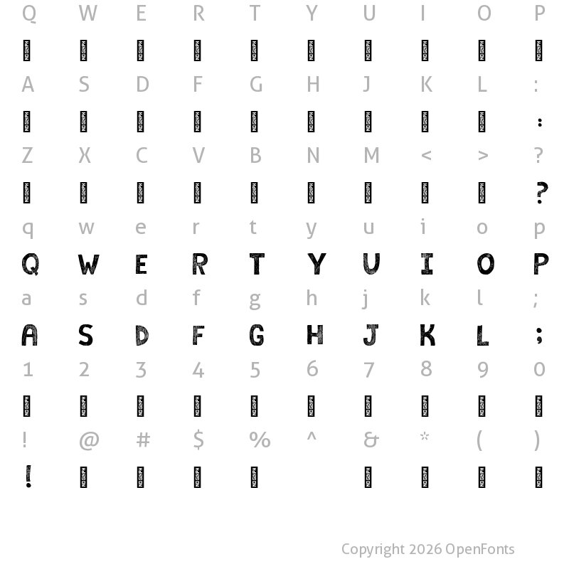 Character Map of campkid Regular