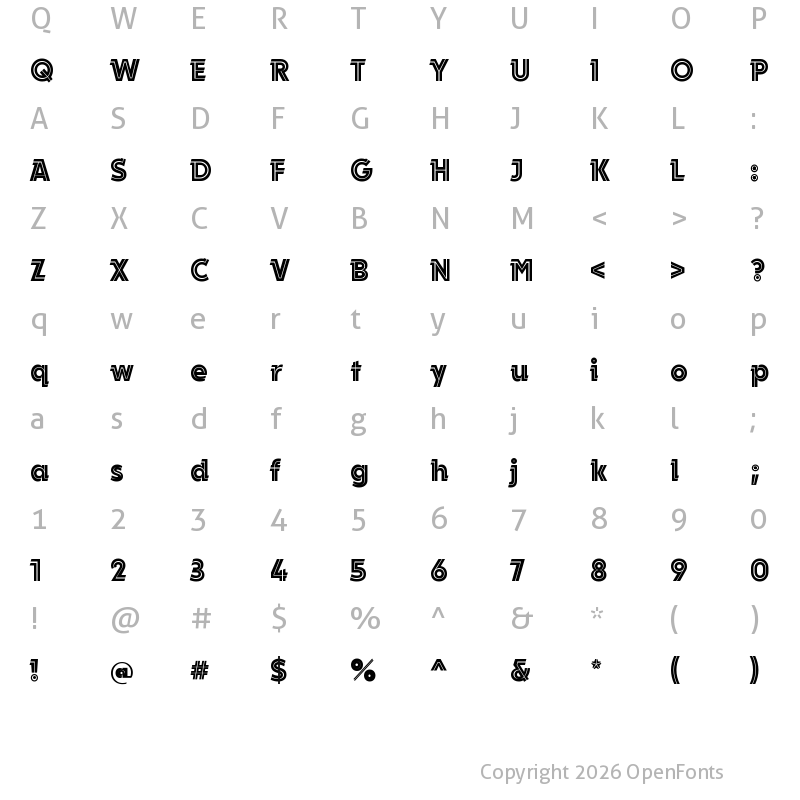 Character Map of Campora Inline Inline