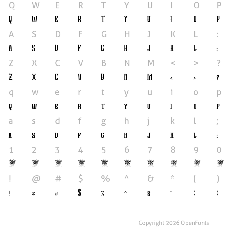 Character Map of Candrika Regular