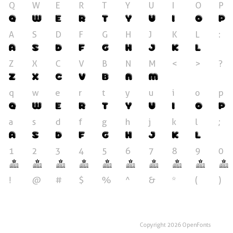Character Map of CANDY FLAVOR Regular