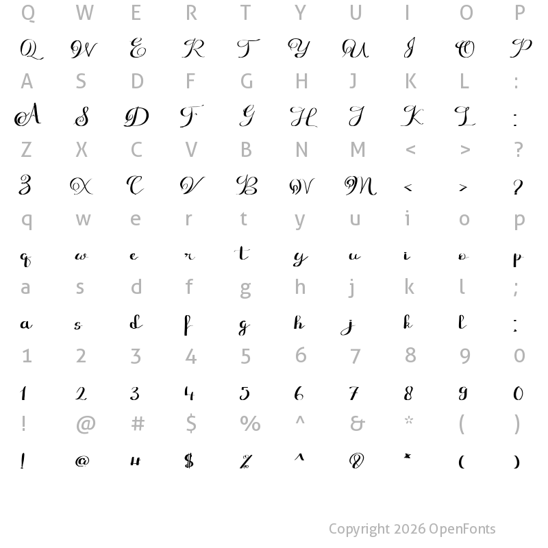 Character Map of Cape Town Regular