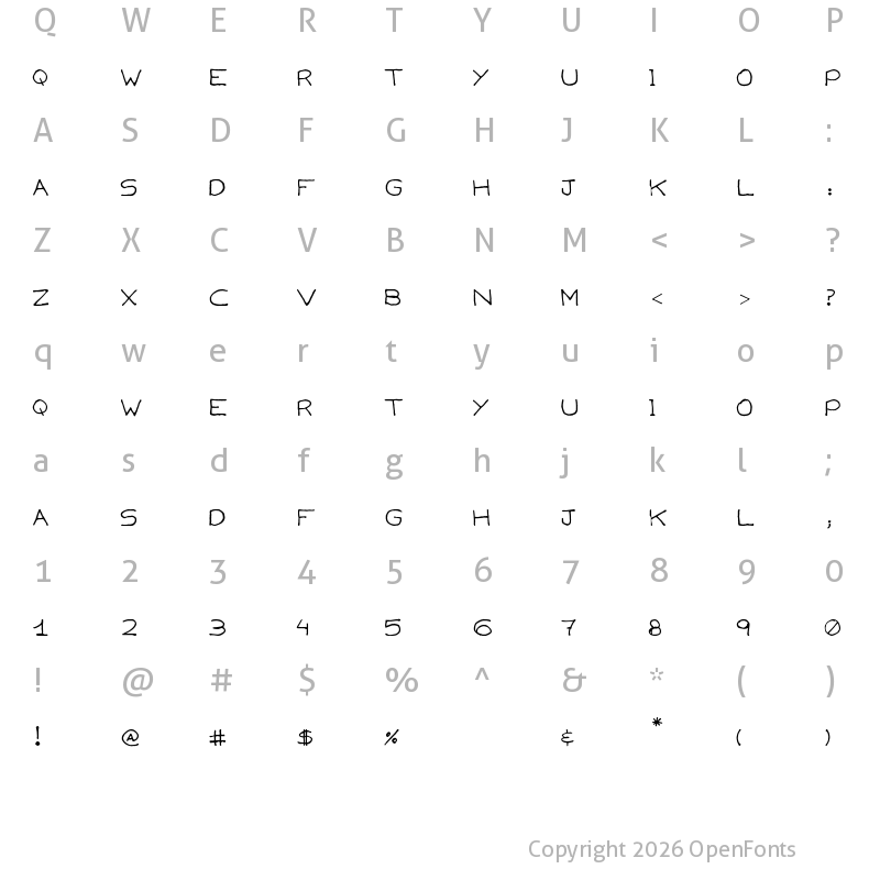 Character Map of Capsies Regular