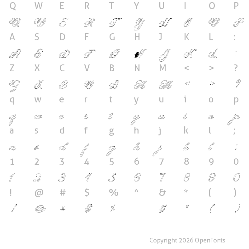 Character Map of Captain Regular