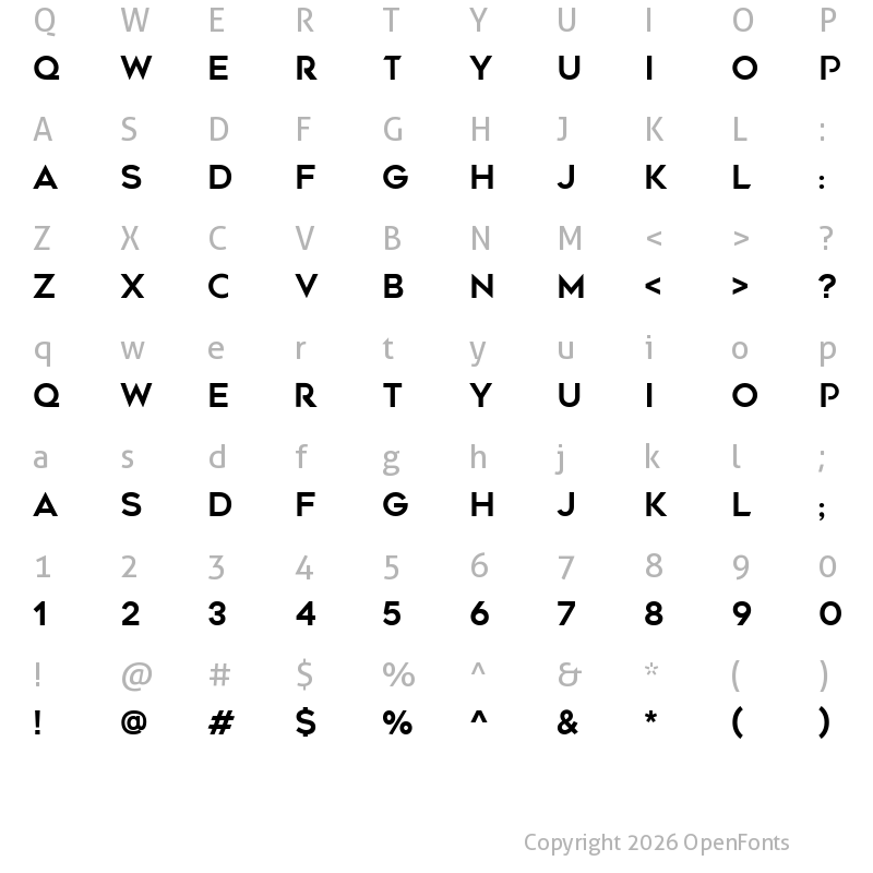 Character Map of CaptainMarvel Regular