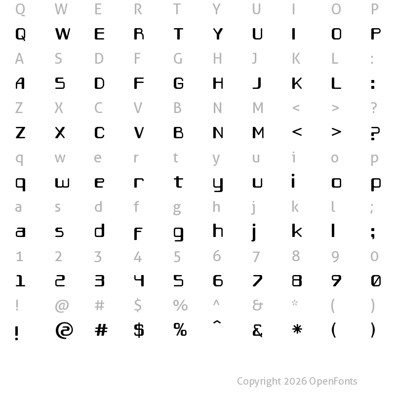 Character Map of Caracas Normal