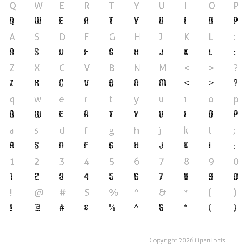 Character Map of Carbon Phyber