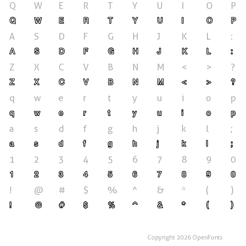 Character Map of carbono Regular