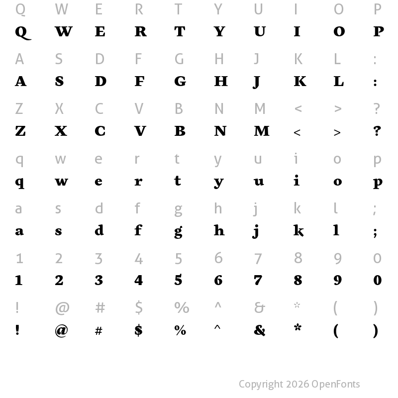 Character Map of Cardea OT Black Lining